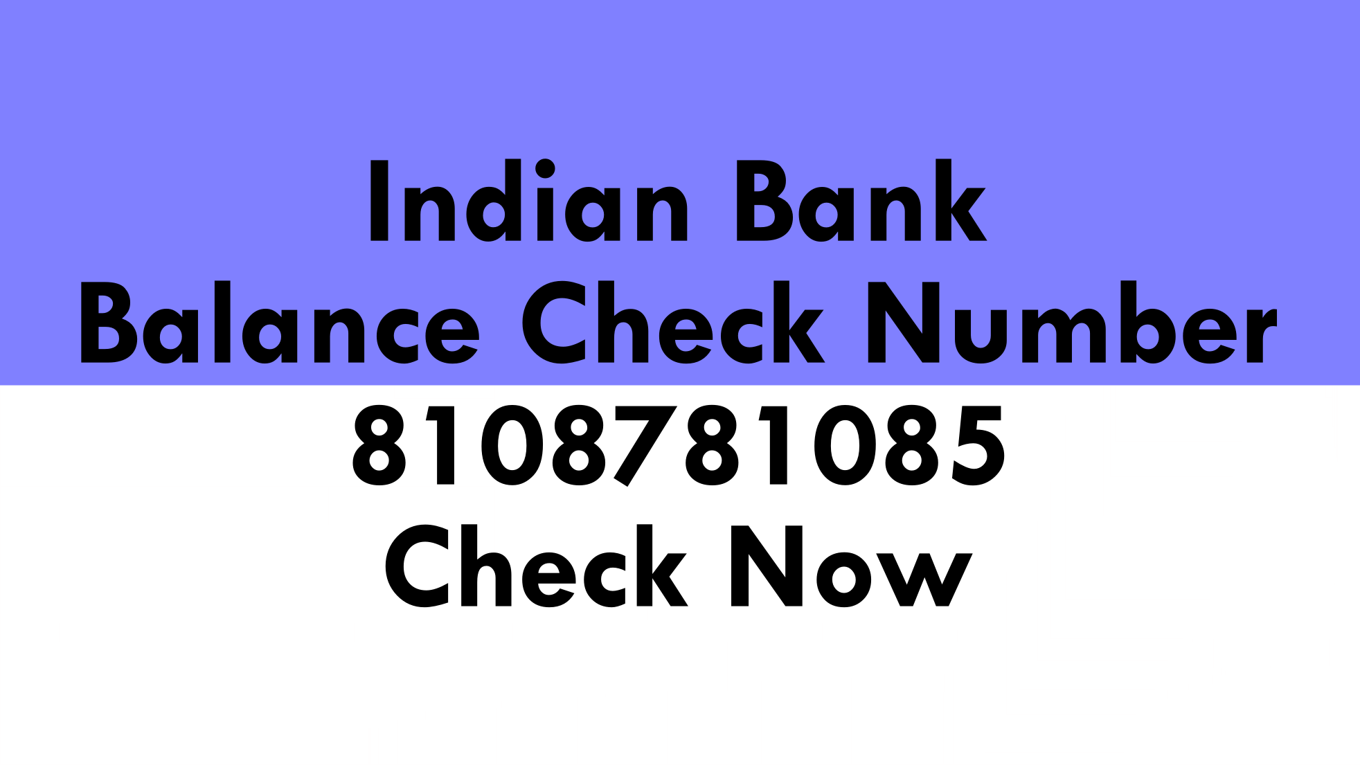 Indian Bank Balance Check Number